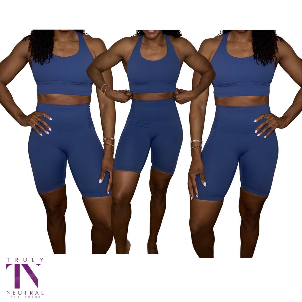KYLEE | TRUE BLUE ACTIVE WEAR SHORTS SET