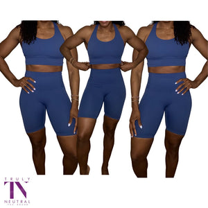 KYLEE | TRUE BLUE ACTIVE WEAR SHORTS SET
