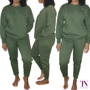 FELICIA | ARMY GREEN PULL OVER JOGGER SET