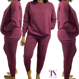 FELICIA | BURGUNDY PULL OVER JOGGER SET