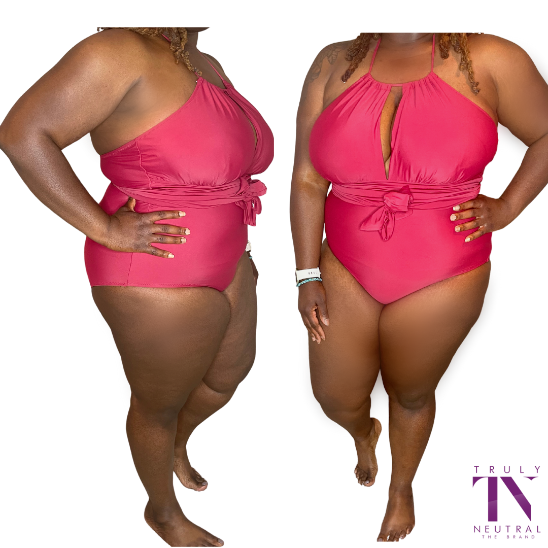 Burgundy plus 2025 size swimsuit